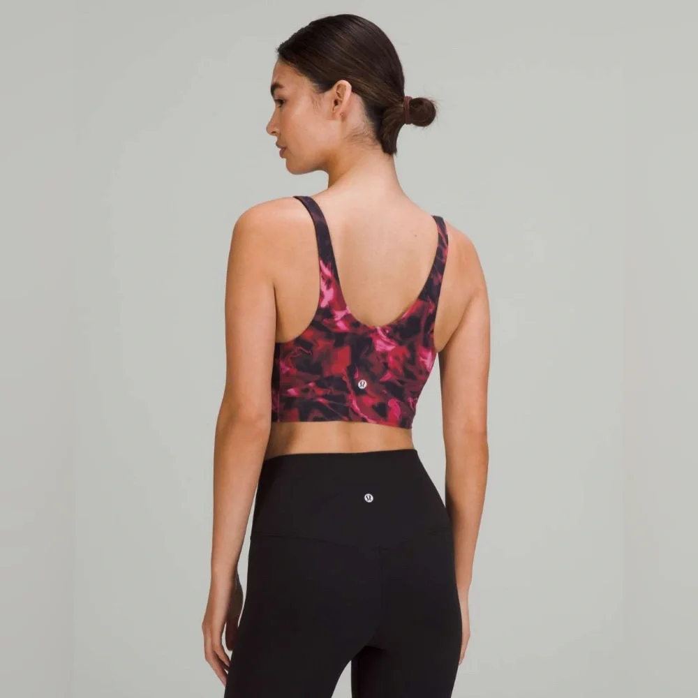 Lululemon Nulu Front-Darting Yoga Bra Intensity Pink Blossom Multi Size 10 NWT